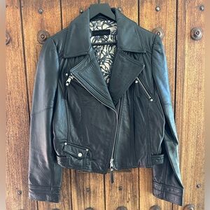 Steve Madden Black Leather Moto Jacket Size Extra Large
